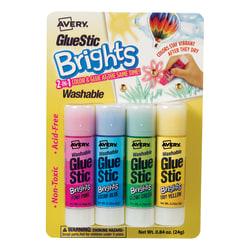 UPC 071709001025 product image for Avery(R) Washable GlueStic Brights, 0.21 Oz, Assorted Colors, Pack Of 4 | upcitemdb.com