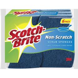 Scotch-Brite Non-Scratch Scrub Sponges, Blue, 6 / Pack (Quantity)