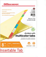 8 big tab insertable template